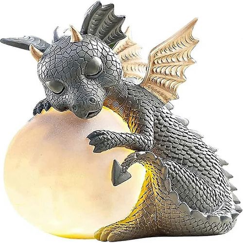 Dragon Statue Garden Figurine Solaire Alimenté Led Lumières Extérieures Statues Outdoor Décor, Sculptures De Jardin, Statues De Jardin Résistantes Aux Intempéries Avec Regarding Ba