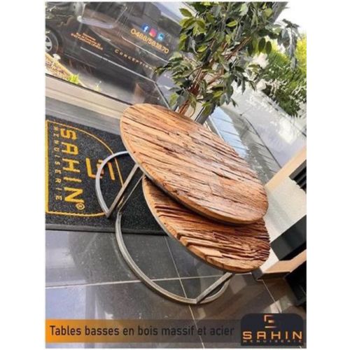 Promo Set De 2 Tables Basses Artisanales 