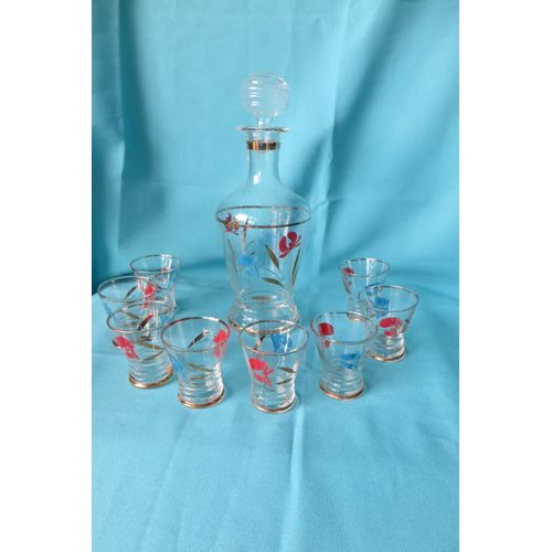 Ancien + Service De Verres Digestif 1960