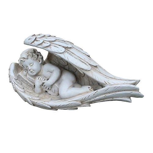Résine Statue Angel Boy Résine Artisanat Ornement Figurines Angel Wing Statue Sculpture Outdoor Home Gard