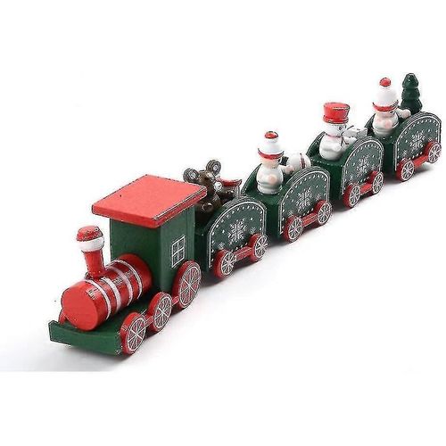 Train de Noël Train Cadeau de Noël Train en bois Décoration de Noël Ensemble cadeau de jouets
