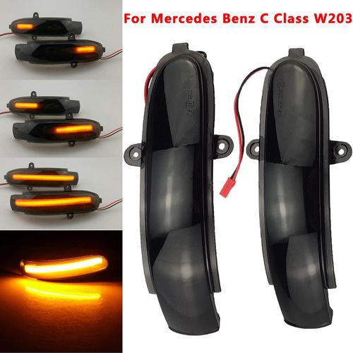 Clignotant Ociamique À Eau Pour Mercedes Benz Classe C W203 W211 S203 Cl203 2001-2007, Lumière De Miroir Latéral, 2 Pièces