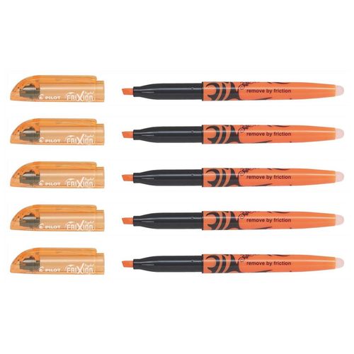 Pilot Lot De 5 Surligneurs Frixion Light Pointe Biseautée 3,8 Mm Orange