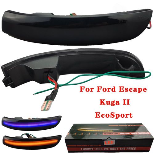 Clignotant Dynamique À Led, Indicateur Séquentiel, Miroir Latéral, Pour Ford Kuga Escape Ecosport 13-18, Focus 3 Mk3 Se St Rs