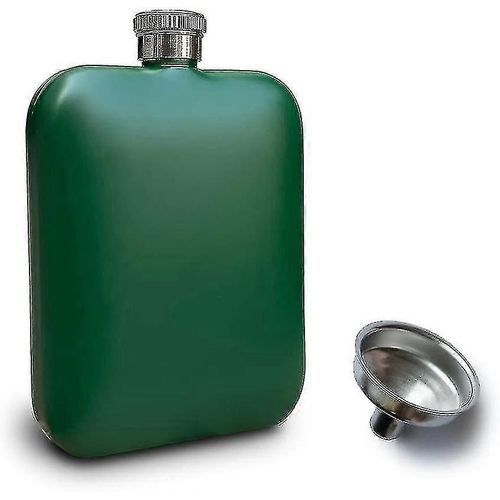 Flacon De Hanche Pour Liqueur Avec Entonnoir, Flacon Bleu De 6 Oz Pour L¿Alcool Pour Les Amoureux, Flacon De Whisky Pour Finshing Camping Hinking Party