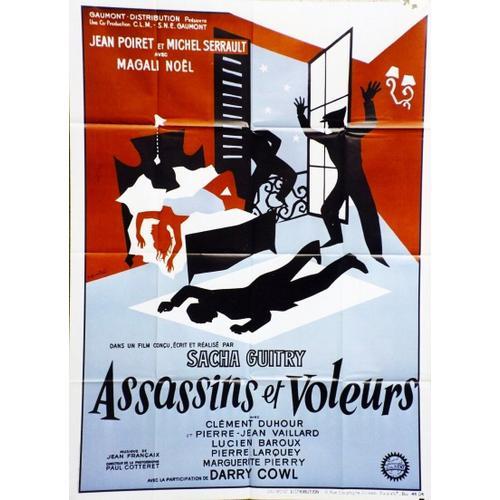 Assassins Et Voleurs - Sacha Guitry - Jean Poiret - Michel Serrault - Affiche Originale (Réédition) - 120 X 160 - 1957 -