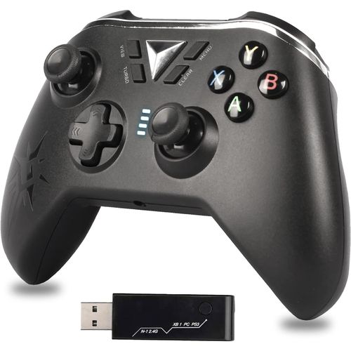 Manette Sans Fil Pour Xbox One, 2,4ghz Bluetooth Manette De Jeux, Joypad Sans Fil Compatible Avec Xbox One/Xbox One S/Xbox One X/Xbox Series X/Ps3/Pc(Noir)