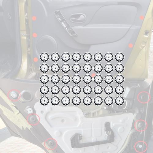 Panneau De Porte Intérieur De Voiture, Clips De Fixation, Rivets De Fixation Pour Rembourrage, Pour Renault, Citroën, Peugeot Dacia, 9345zn 7703077476, 40 Pièces