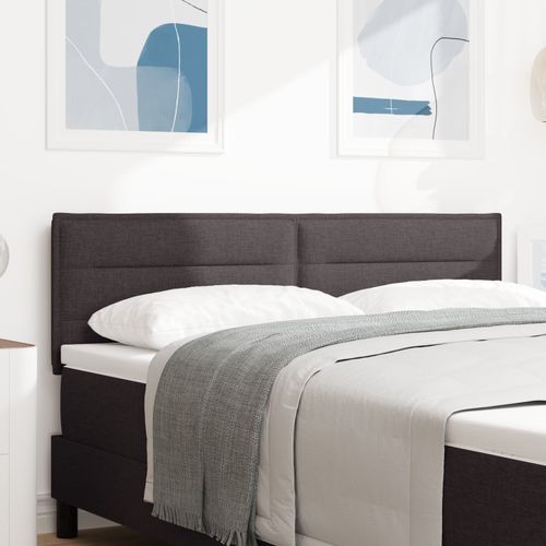 Vidaxl Tête De Lit Design Lignes Marron Foncé 140 Cm Tissu