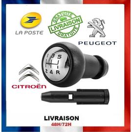 Acheter Levier de vitesse à courte portée de course M10 * 1.25 avec pommeau  de levier de vitesse pour Peugeot 206 99-00 manette de vitesse courte en  acier