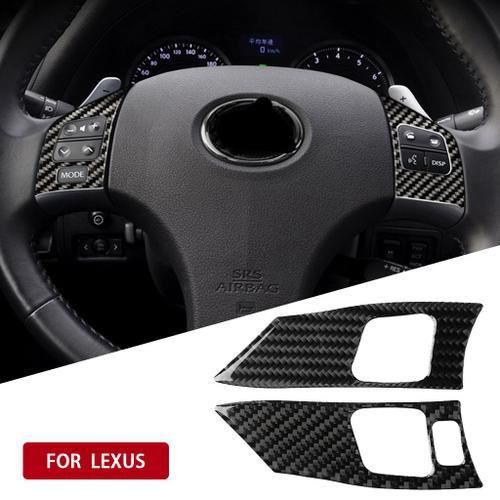 Cadre De Bouton De Volant En Fibre De Carbone, Couverture Kiev Illage, Intérieur De Voiture, Autocollant De Décoration Pour Lexus Is250, 300, 350, 2006-2012