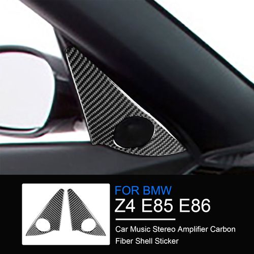 Autocollant De Couverture En Fibre De Carbone Pour Bmw, Haut-Parleur De Porte, Audio, Trompent, Twecirculation, Klaxon, Véhicule, Musique Automatique, Amplificateur De Son Stéréo, Z4, E85, E86