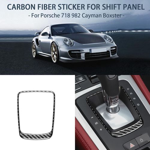 Autocollant De Couverture De Panneau De Commande De Changement De Vitesse En Fibre De Carbone, Cadre De Garniture Pour Porsche 718, 982, Cayman, Boxster T, S, Gts, Gt4, Spyder, Rs Styling