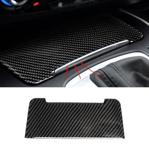 Autocollant De Couverture De Panneau De Boîte De Rangement De Contrôle Central, Fibre De Carbone Véritable, Accessoires D'intérieur De Voiture, Audi A4, B8, A5, Q5