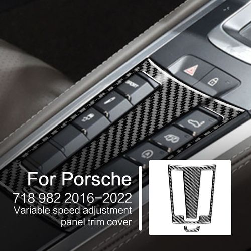 Panneau De Réglage De Vitesse Variable En Fibre De Carbone, Revêtement Kiev Illage, Accessoires Intérieurs De Voiture, Autocollant De Décoration Pour Porsche 718, 982, 16-22