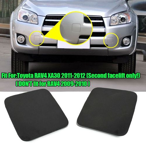 Couvercle De Crochet De Remorquage De Pare-Chocs Avant Pour Toyota Rav4, Xa30, 2011-2012, Noir, Magasins, Droit, Couvercle D'oeil, Capuchons, Accessoires De Voiture, 2 Pièces