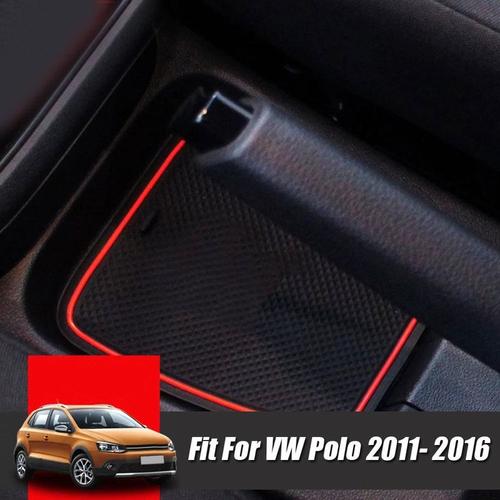 Tapis Coordonnants 3d En Caoutchouc Pour Intérieur De Voiture, Coussin De Porte, Coupe Non Ald, Polymères, Décor, Accessoires De Voiture Pour Vw Volkswagen Polo 2011- 2016, 9 Pièces Par Ensemble