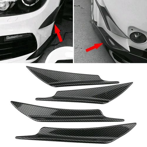 Pare-Choc De Voiture En Fiber De Carbone, Ensemble De 4 Pièces, Aileron De Canard, Diffuseur, Valence, Lèvre L + R, Décor Universel, Accessoires Extérieurs De Voiture