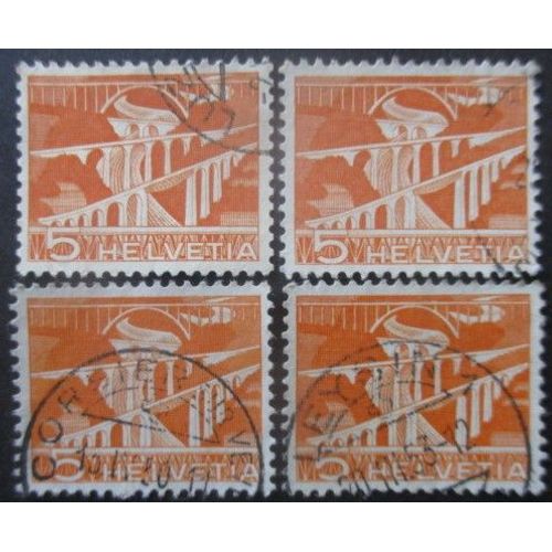 Suisse N°482 X 4 Oblitéré
