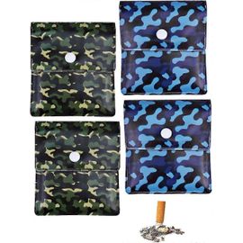 Pack de 4 cendriers pour cendriers de poche de cigarettes, cendrier portable ignifuge en PVC anti-odeur, sac d¿élimination des fesses d¿intérieur et d¿extérieur compact