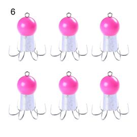 6pcs 62g Calmar Hameçons Portable Ultrasharp Métal 8 Griffe Octopus Pêche Hameçon Dur Faux Leurre Pour Anglin