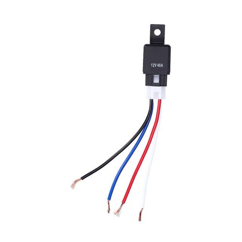 Relais étanche 4 broches en nylon en cuivre étamé avec harnais équipement automobile DC 12V 40A
