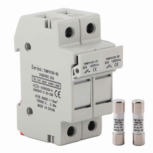 Base de porte-fusible 2 pôles Équipement de contrôle de distribution d¿énergie à montage sur rail DIN TOWFH1DC 1000VDC 2P15A