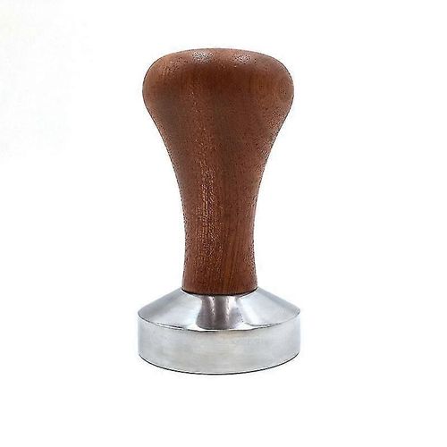 Tamper à café 51mm, Tamper à café expresso à base plate, manche en bois Barista tamper, pilon à presse, pour marc de café Barista Machines à expresso Ac