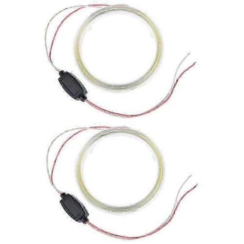 2 Pcs 90mm Cob Angel Eyes Halo Voiture Led Lumière Anneau Phare Drl Dc 12v G2024124518