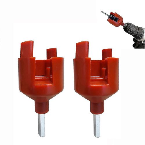 2 pcs mandrin de perceuse de clôture électrique pour vis d¿isolateurs, poteaux de clôture de clôture électrique clés de mandrin en plastique pour perceuse rend la vis de l¿isolateur plus rapide et-