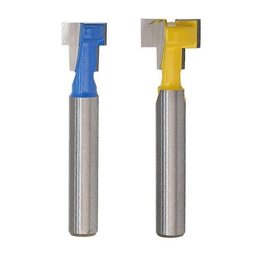 1/4 pouce T-Slot Cutter Routeur Bit Poignée En Acier 3/8 pouce amp; 1/2 pouce Longueur Coupeurs De Travail Du Bois Pour T