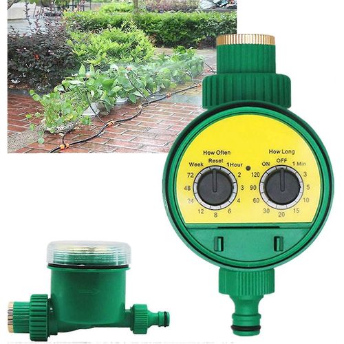Minuterie d¿eau, contrôleur d¿arrosage extérieur arroseur automatique Minuterie électronique de tuyau, plusieurs programmes pour les terres de pelouse de plantes potagères de serre de jardin
