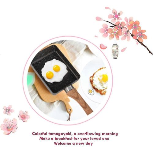 Poêle À Omelette Antiadhésive, Plaque De Cuisson Carrée Portable En Aluminium ?Uf Poché Petite Cuisinière