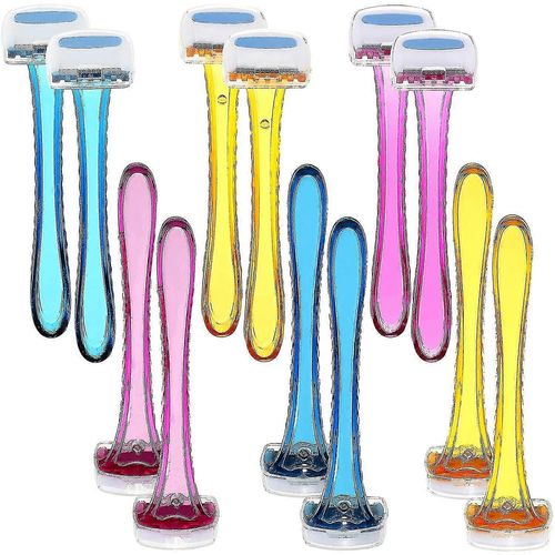12pcs Femmes Rasoir Bikini Trimmer Durable Accessoires de voyage Femmes Rasoirs Rasoir Épilation Pubienne Rasoir Beauté Rasoir