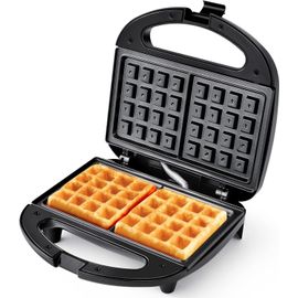 APPAREIL À GAUFRE, 750W GAUFRIER ELECTRIQUE, MACHINE A GAUFRE POUR 2 GAUFRES, PLAQUES ANTIADHÉSIVES, TEMPÉRATURE AUTOMATIQUE, LUMIÈRE DE CUISSON[GAU620040]