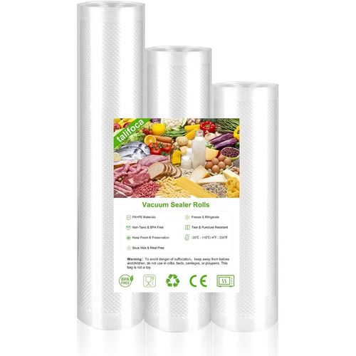 SAC SOUS VIDE ALIMENTAIRE - 3 ROULEAU 20|25|28 X 300CM, SANS BPA, SAC DE CONGELATION SOUS VIDE, POUR CONSERVATION DES ALIMENTS LA CUISSON & CUISEUR SOUS VIDE[GAU620641]