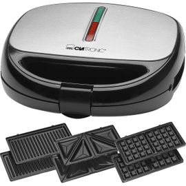 ST/WA 3670 APPAREIL DE CUISSON 3-EN-1 : GAUFRIER, CROQUE, GRIL AVEC 3 JEUX DE PLAQUES ANTIADHÉSIVES INTERCHANGEABLES[GAU620775]
