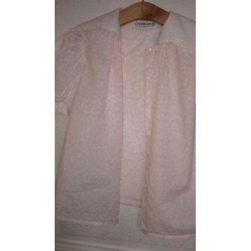 Ravissant Chemisier Fille Rose Pale Motif Fleurs &#34cacharel&#34 Taille 6 Ans Idée Cadeau