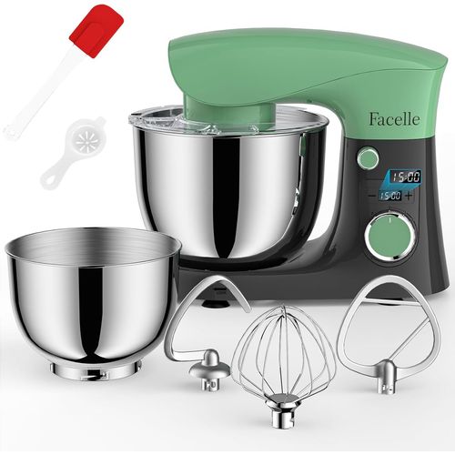 ROBOT PATISSIER 1500 W, 5,5L& 4,5L ROBOT CUISINE MULTIFONCTIONS, 10+P MIXER CUISINE PROFESSIONNEL AVEC FOUET, BATTEUR, CROCHET PÉTRISSEUR ET PROTECTION ANTI-ÉCLABOUSSURES[GAU621657]