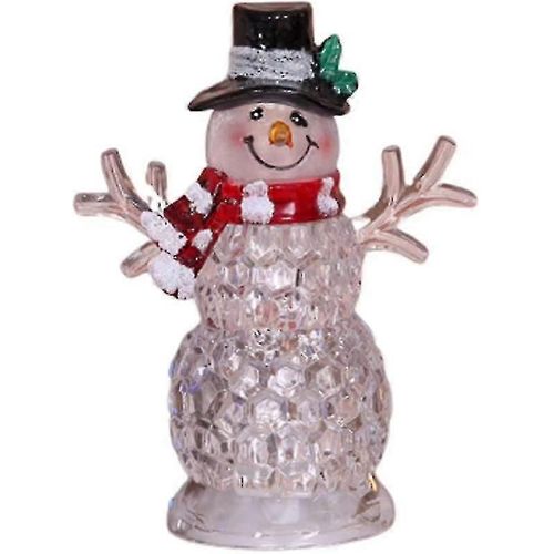 Allumez Bonhomme de neige Ornement de Noël Figurines Led Ornement1pcswhite