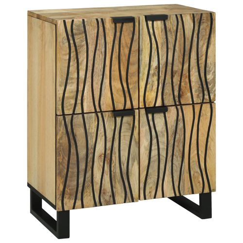 Vidaxl Buffet 60x33,5x75 Cm En Bois Massif De Manguier Et Bois Agencé