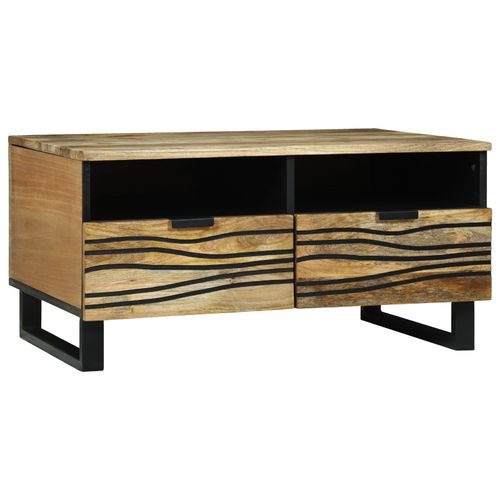 Vidaxl Table Basse 80x54x40 Cm En Bois Massif De Manguier