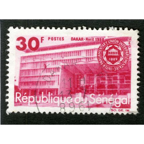 Timbre Oblitéré République Du Sénégal, Dakar - Avril 1968, Postes, 30f