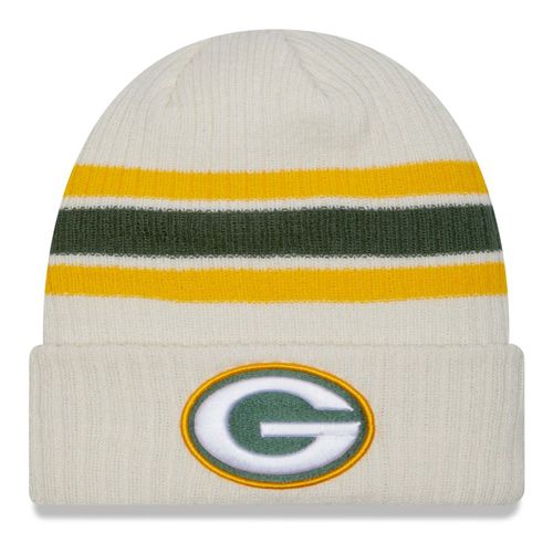 New Era Nba Beanie Bonnet - Vintage Green Bay Packers Beige
