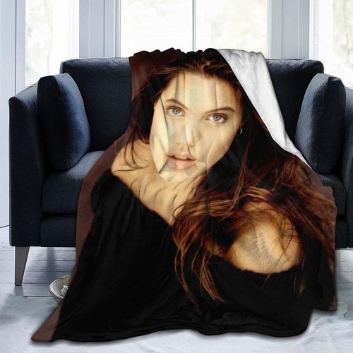 Couverture Angelina Jolie Couverture En Flanelle Ultra-Douce Impression 3d