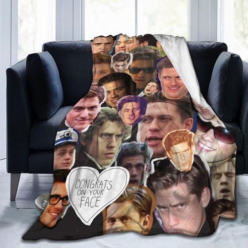 Couverture Aaron Acteur Tveit Couverture Polaire En Flanelle Super Douce Et Légère Pour Climatisation, Canapé, Chambre À Coucher, Pour Enfants Et Adultes