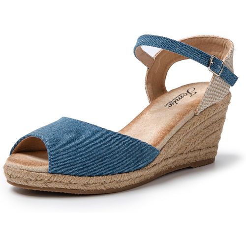 Sandales Femme Espadrilles Compensées Femme Espadrilles Femme Sandales D'été Élégantes Réglable Avec Boucle
