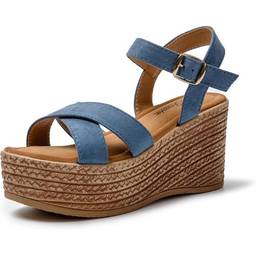 Sandales Espadrilles Compensées Femme Sandale Femme Sandales Compensé D'été Sandale Réglable Avec Boucle Pour Maison Piscine Plage