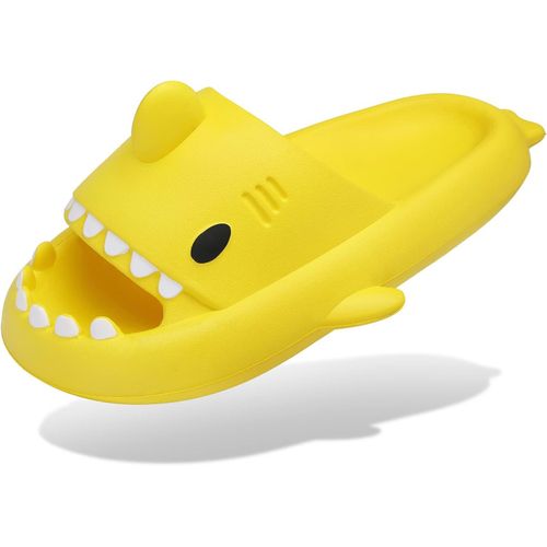 Claquettes De Requin Femme Homme Chaussons De Piscine Et Plage Antidérapante Sandales De Bain À Bout Ouvert Shark Slides Slippers