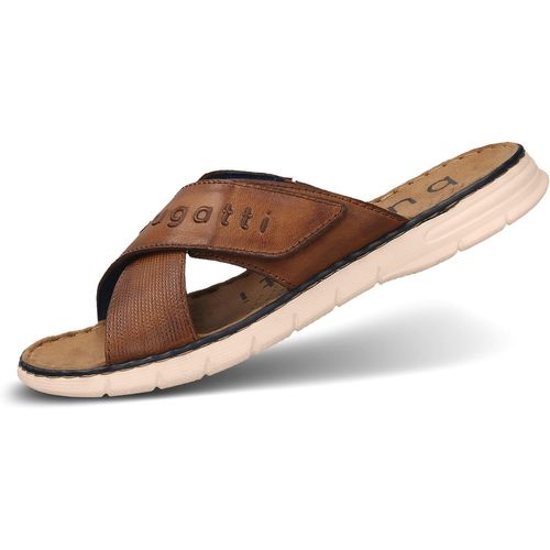 Homme Mules D'été En Cuir Et Textile Sandales.[J24]